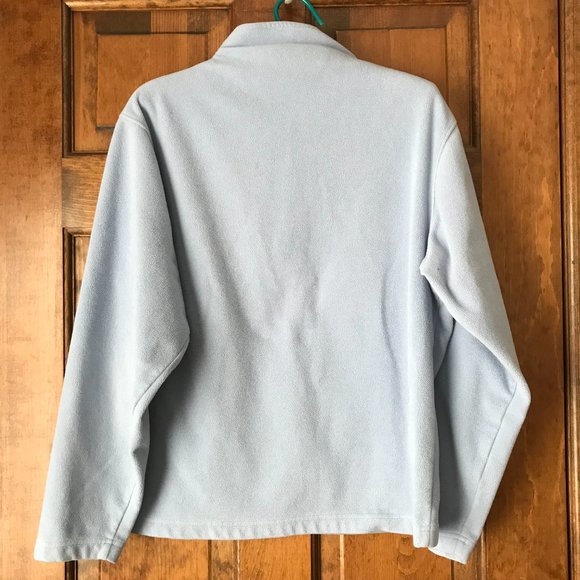 New Balance Pale Blue 1/4 Zip Fleece Pullover Medium - Picture 7 of 11